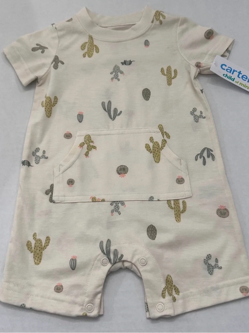 Carter's Child of Mine Baby Boy Cactus Print Romper, 3/6 Months